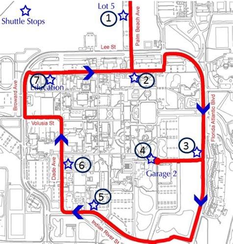 Current FAU Boca Raton shuttle network (Picture provided by FAU parking ...