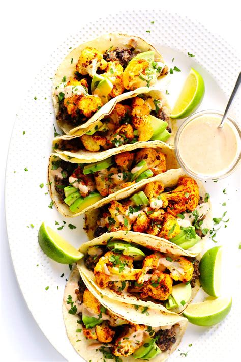 Roasted Cauliflower and Black Bean Tacos | Gimme Some Oven