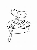 Sausages Coloring Pages sketch template