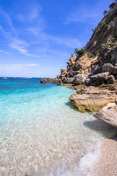 Cala Mariolu Beach on the Sardinia Island, Italy Stock Image - Image of boat, cape: 102172671