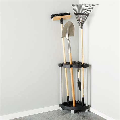 Corner Double Tool Rack | Tool rack, Tool storage, Mops and brooms