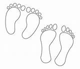 Baby Footprint Outline Sketch Coloring Page sketch template