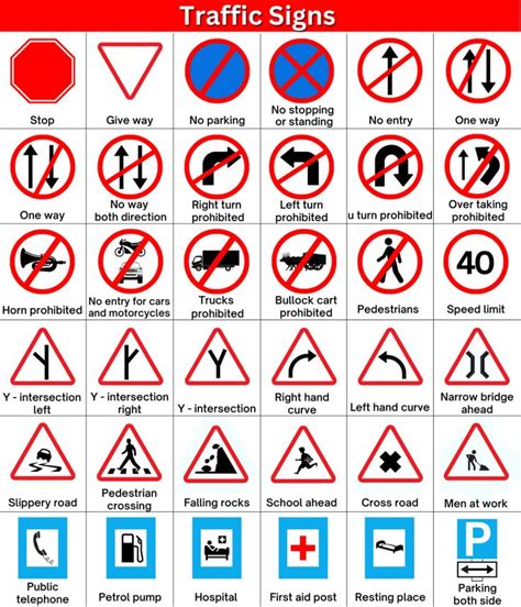 Road Warning Signs Symbols