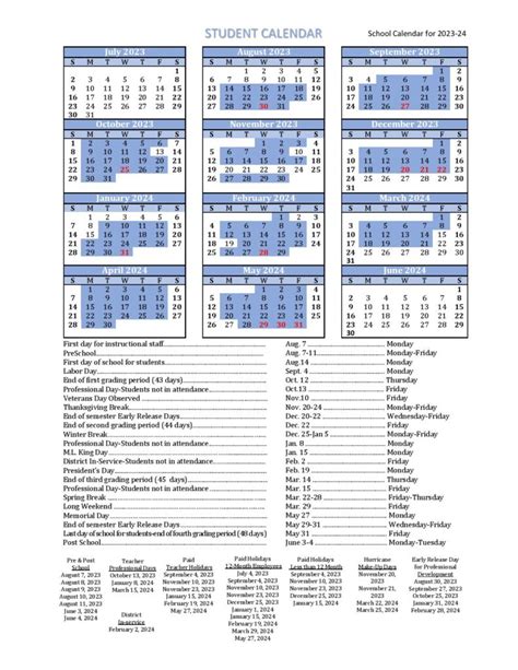 Hernando County School District Calendar Holidays 2023-2024