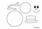 Snowman Hat Coloring Page sketch template