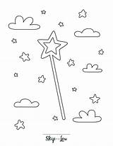 Princess Wand Coloring Pages sketch template