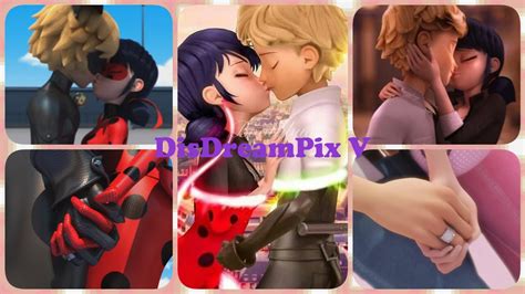 All kisses (or almost kisses) of Marinette (LadyBug) and Adrien (Cat ...