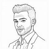 Create A coloring Book Page Of justin timberlake Prompts  Stable sketch template