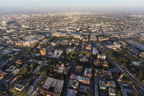 Los Angeles Aerial View USC Area Stock Image - Image of park, landmark ...