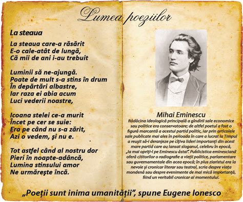 Mihai Eminescu Poezii Pentru Copii / Poezii Din ColecÈ›ia Lui Mihai Eminescu Carti Pentru Copii ...