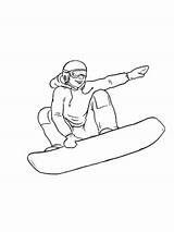 Snowboarding Coloring Pages sketch template