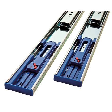 942205 Pair of Soft-Close Ball Bearing Drawer Slide, 22-Inch, Zinc-plated, steel construction ...