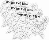 Where Ive Been Map Vinyl Coloring StickerWhere I Have Waterproof  sketch template