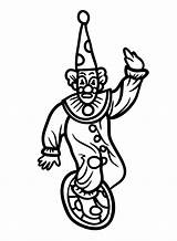 Clown With Unicycle Coloring Page  Free Printable Pages sketch template