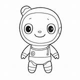 Cute Astronaut Coloring Page Outline Sketch Drawing Vector Suit  sketch template