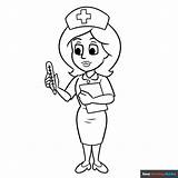 Nurse Coloring Page  Easy Drawing Guides sketch template