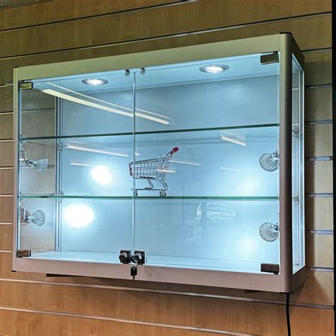 Aluminium & Glass Wall Mounted Shop Cabinet | Uni-Shop