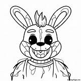 Scary Nightmare Bonnie Coloring Page  Pagescom sketch template