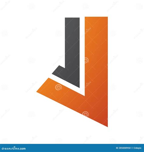 Orange and Black Letter J Icon with Straight Lines Stock Vector - Illustration of round, shape ...