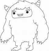 Yeti Kids Coloring Page Great For Beginner Book 2468197 Vector  sketch template