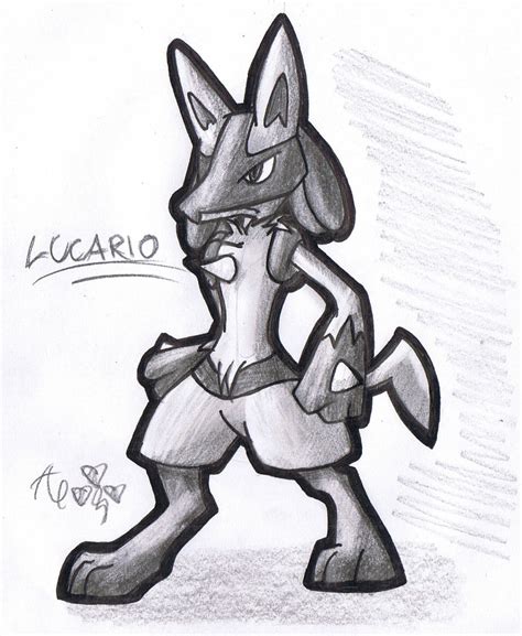 Lucario sketch by AR-ameth on DeviantArt