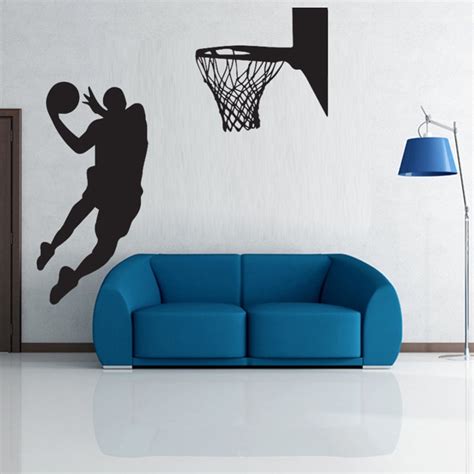 New Arrived NBA Slam Dunk Basketball Wall Mural Removable Art Vinyl Wall Decal Room Decorative ...