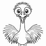 Cartoon ostrich coloring Page Lulu Pages sketch template