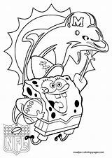 Miami Dolphins  Spongebob Coloring Pages sketch template