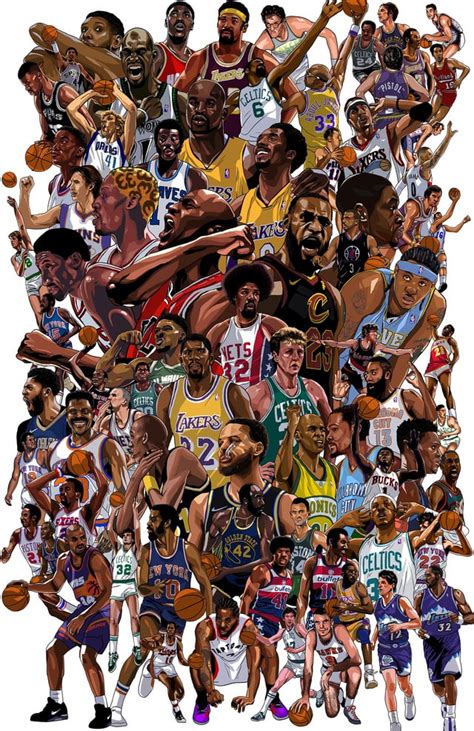 NBA 75 Illustration : r/VintageNBA