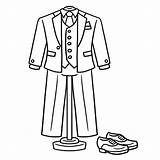 Suit Coloring Page sketch template