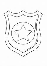 Here Is A Simple Police Badge Free Printable coloring Sheet For Kids sketch template