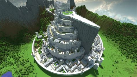 Minecraft - Minas Tirith Map Presentation and Download - YouTube