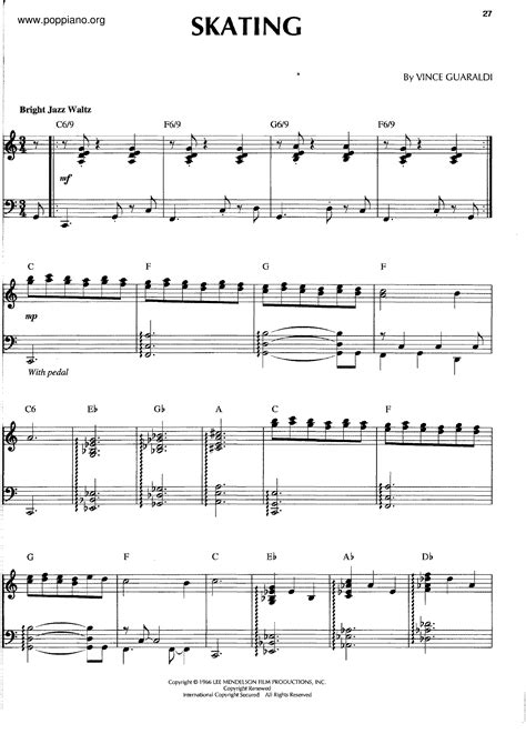 Vince Guaraldi-Skating Sheet Music pdf, - Free Score Download ★