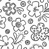 Coloring Page Flowers Fabric Wallpaper And Home Decor  Spoonflower sketch template