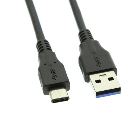 USB-C Type A to C USB 3.0 3ft Black Cable - Coolgear