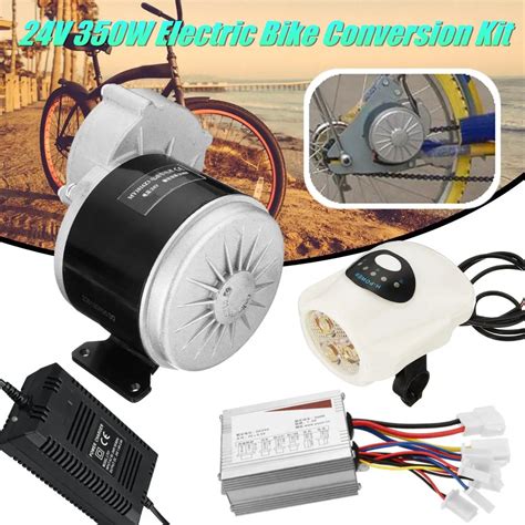 Electric Bicycle Conversion Kit 24V 350W Brushed DC Motor For 22 28 Inch DIY Electric Bike ...