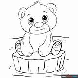 Polar Bear Cub Coloring Page  Easy Drawing Guides sketch template
