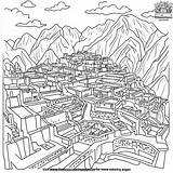 Machu Picchu Maze Coloring Pages sketch template