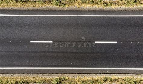 Aerial. Empty Countryside Highway Asphalt Road Stock Photo - Image of ...