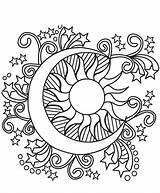 Beautiful Sun Trippy coloring Page  Download Print Or Color Online sketch template