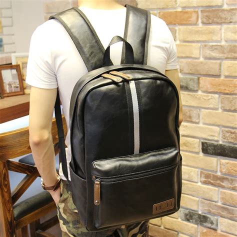 New Designer Men Stylish Backpacks PU Leather School Bags For Teenagers ...