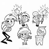 Fairly Timmy Turner Coloring Drawing Pages Odd Parents Oddparents Step  sketch template