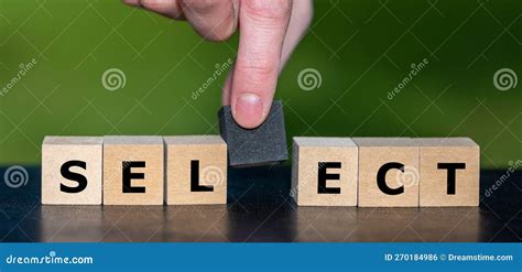 Wooden Cubes Form the Word Select. Stock Photo - Image of future, offer: 270184986