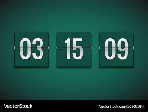 Countdown timer clock counter flip Royalty Free Vector Image