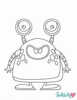 Monster Coloring Pages {Free Printables}  Faithfully Free sketch template