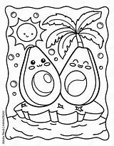 Avocado Coloring Page sketch template