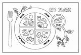 Printable MyPlate Coloring Page  Food coloring pages Drawing Pictures sketch template