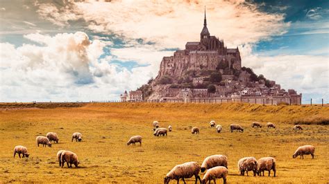 3840x2160 Mont-Saint-Michel in Normandy France 4K Wallpaper, HD Nature 4K Wallpapers, Images ...