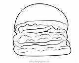 Cheeseburger Coloring Page sketch template