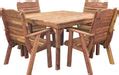 Nature’s Lawn & Patio 48" Wood Dining Table Set — Rustic Furniture ...